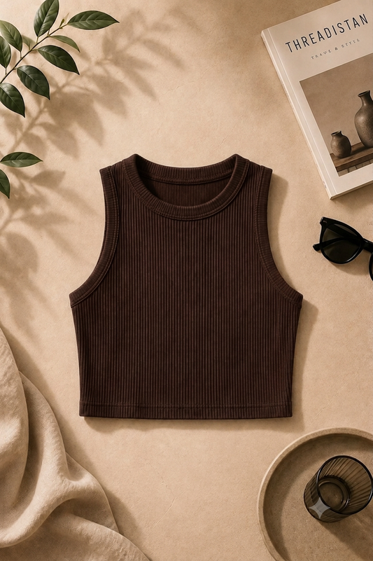 BROWN TANK TOP