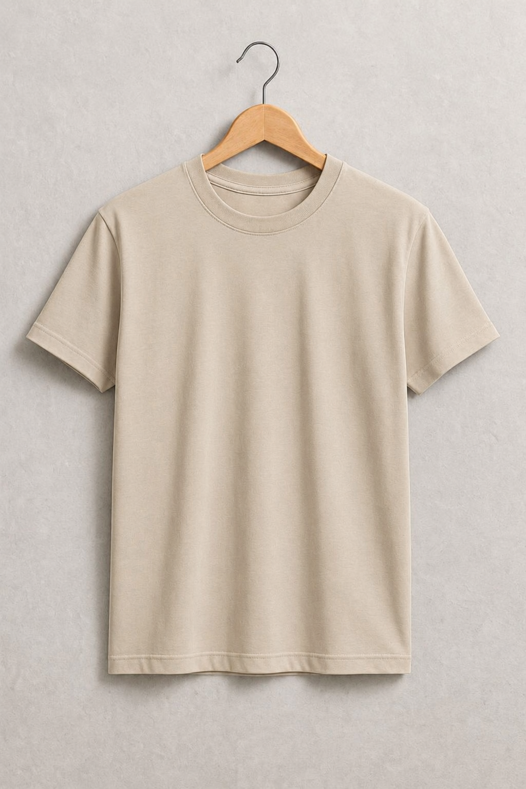 BEIGE HALF SLEEVE T-SHIRT