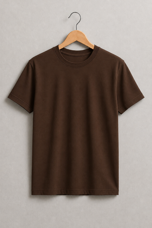 BROWN HALF SLEEVE T-SHIRT