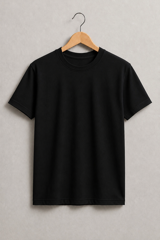 BLACK HALF SLEEVE T-SHIRT