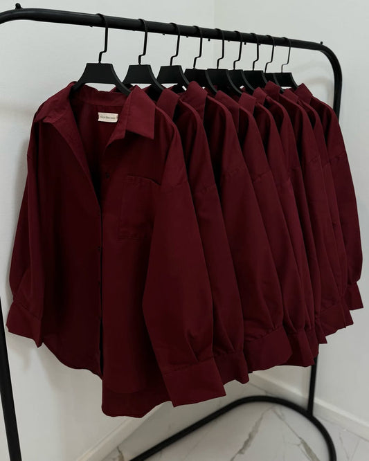 MAROON BUTTON DOWN SHIRT