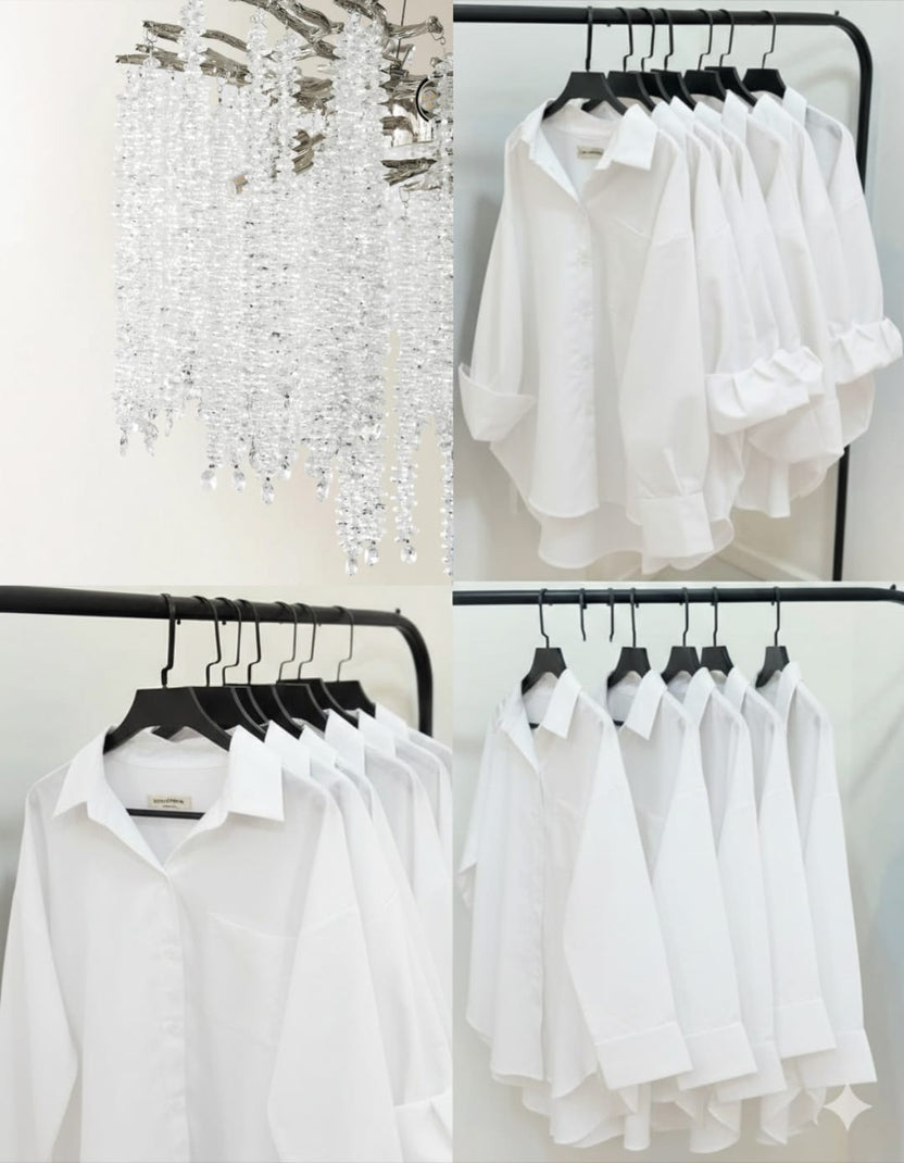 WHITE BUTTON DOWN SHIRT