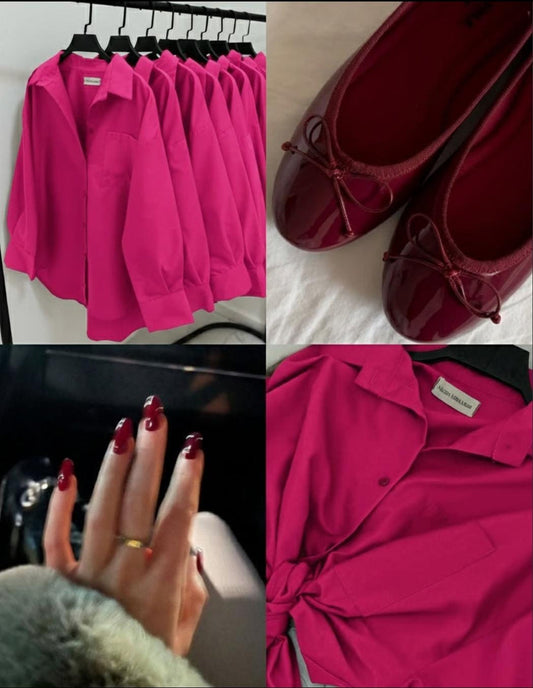 HOT PINK BUTTON DOWN SHIRT