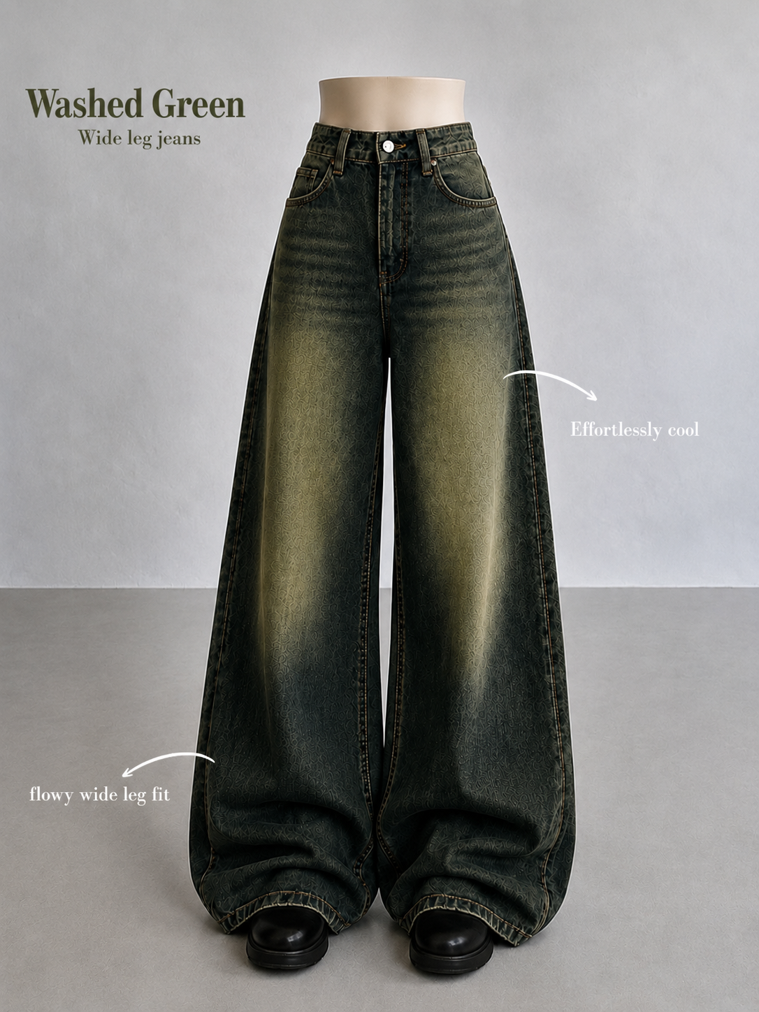 FADED KAI-GREEN VINTAGE JEANS