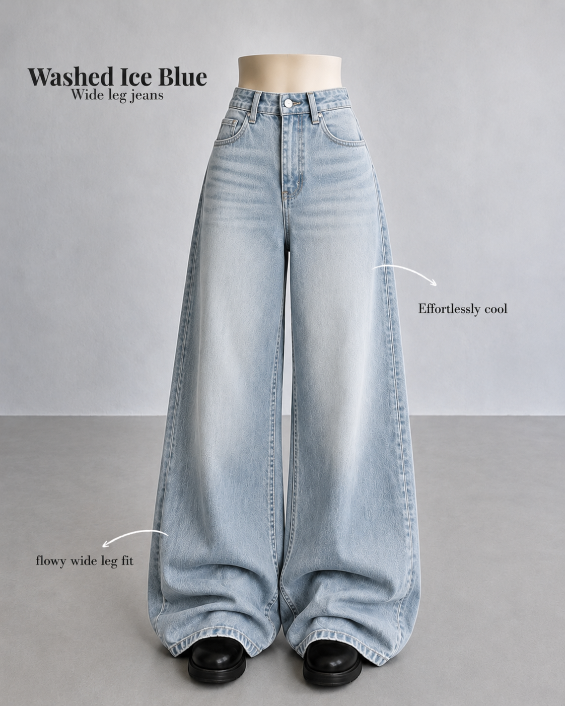 FADED ICE-BLUE VINTAGE JEANS