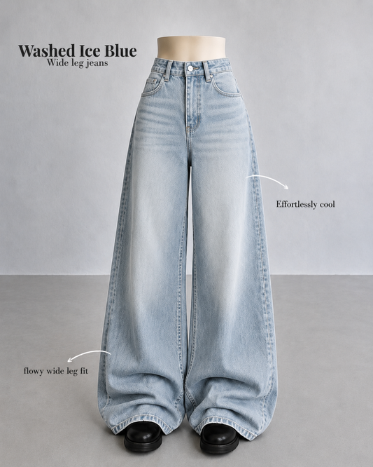 FADED ICE-BLUE VINTAGE JEANS