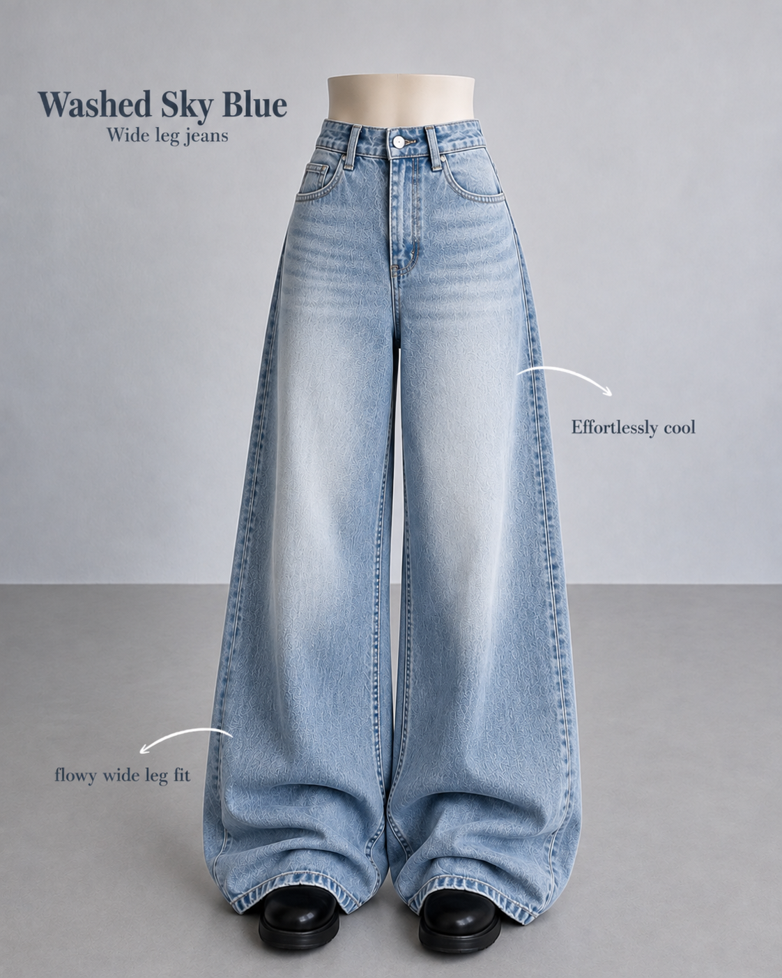 FADED SKY BLUE VINTAGE JEANS