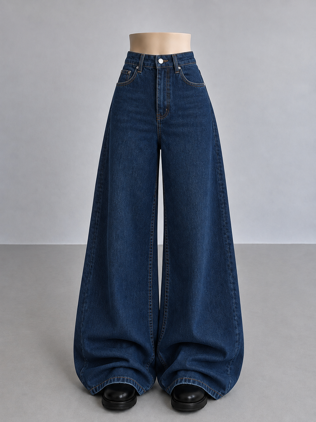 DARK BLUE  WIDE LEG JEANS