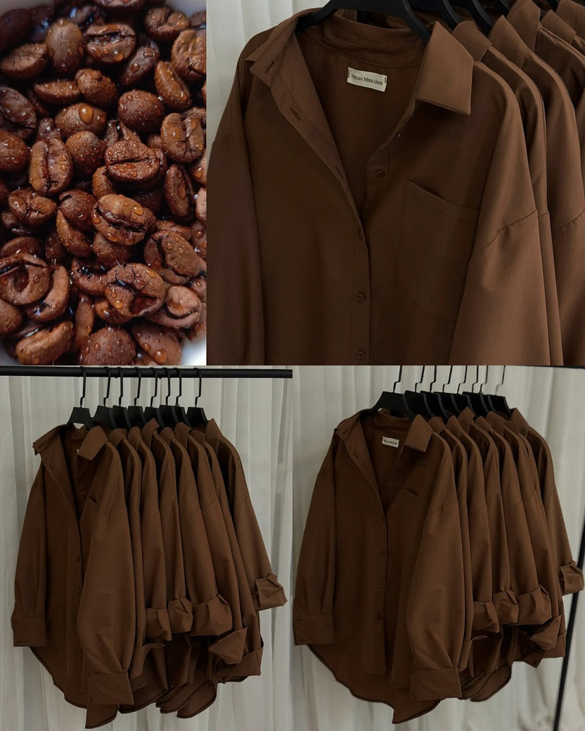 BROWN BUTTON DOWN SHIRT