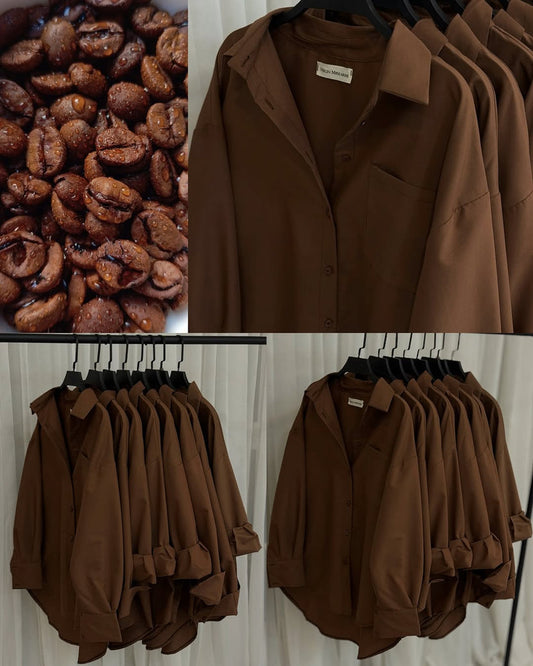 BROWN BUTTON DOWN SHIRT